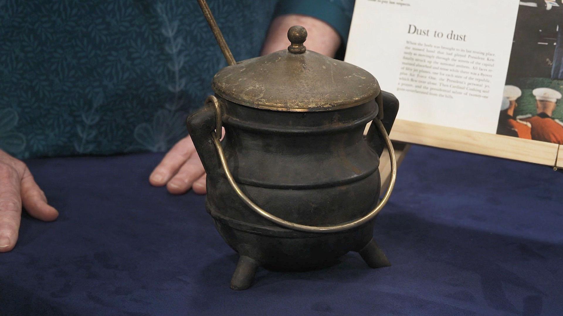 A pair of leggy spurs, a Royal Doulton vase, lighting JFK's eternal flame, WWI soldier mystery.