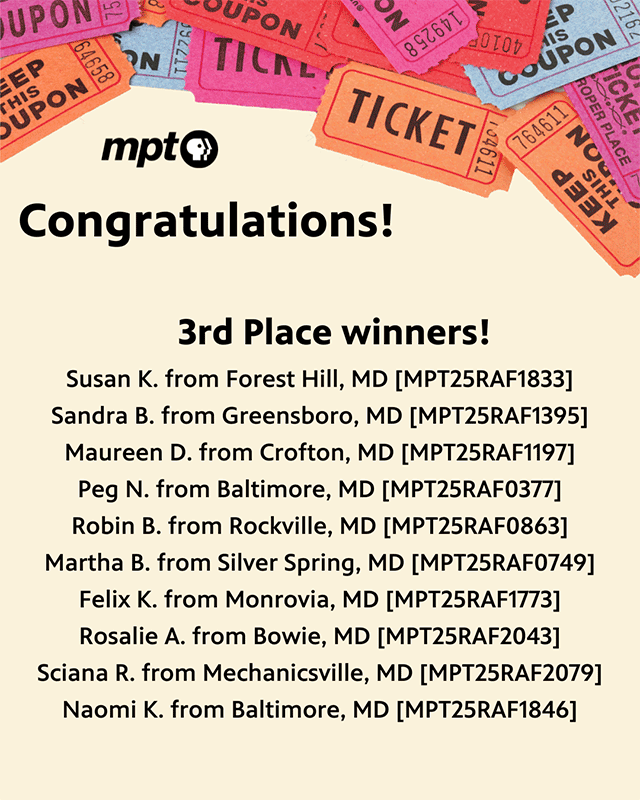 2025 MPT Raffle 3rd Prize Winners